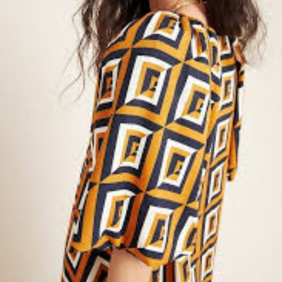 Anthropologie Corey Lynn Calter Meriwether Tunic Dress - Retro geometric print - Picture 2 of 16